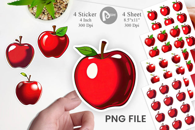 Teacher Apple Sticker Sublimation artnoy 