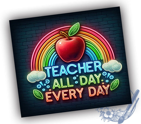 Teacher Appreciation 20oz Skinny Tumbler, Teacher Quote Tumbler Png, Straight & Tapered Tumbler Wrap, Instant Digital Download Sublimation ToriDesigns 