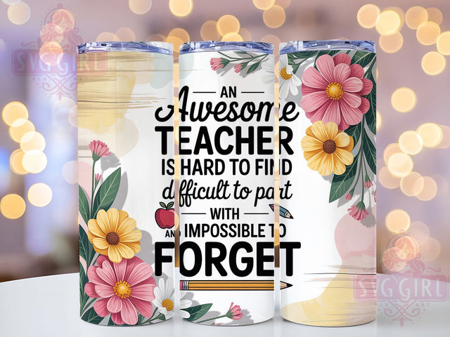 Teacher Appreciation 20oz Tumbler, Inspirational Wrap, Sublimation Gift, Educator Mug, 20oz Tumbler Design, Teacher Appreciation Quote, Classroom Theme Sublimation SvggirlplusArt 