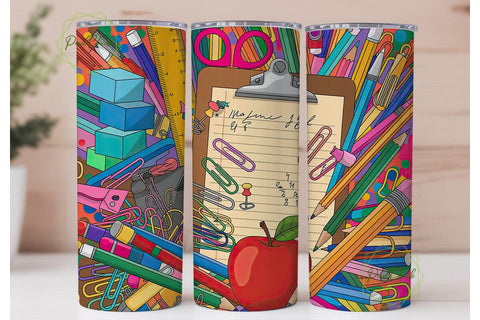 Teacher Appreciation 20oz Tumbler Wrap Sublimation PixelChick 