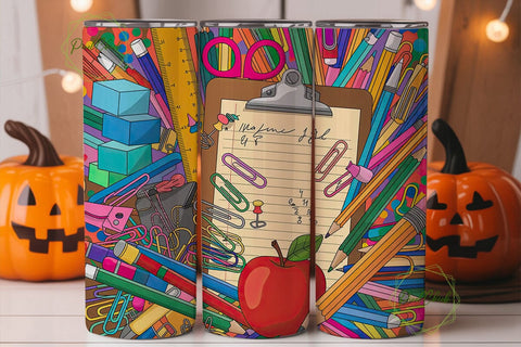 Teacher Appreciation 20oz Tumbler Wrap Sublimation PixelChick 