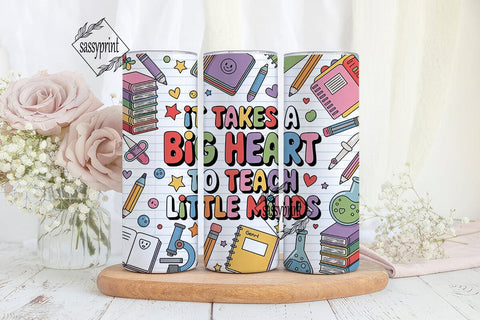 Teacher Appreciation 20oz Tumbler Wrap Sublimation sassyprint 