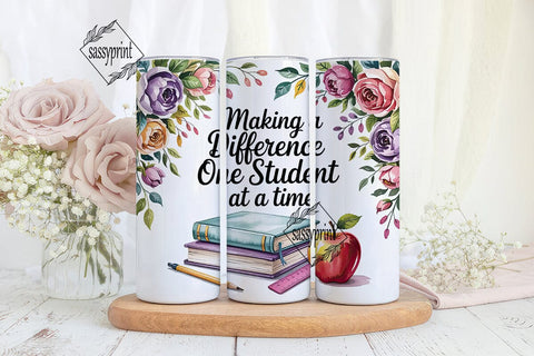 Teacher Appreciation 20oz Tumbler Wrap Sublimation sassyprint 