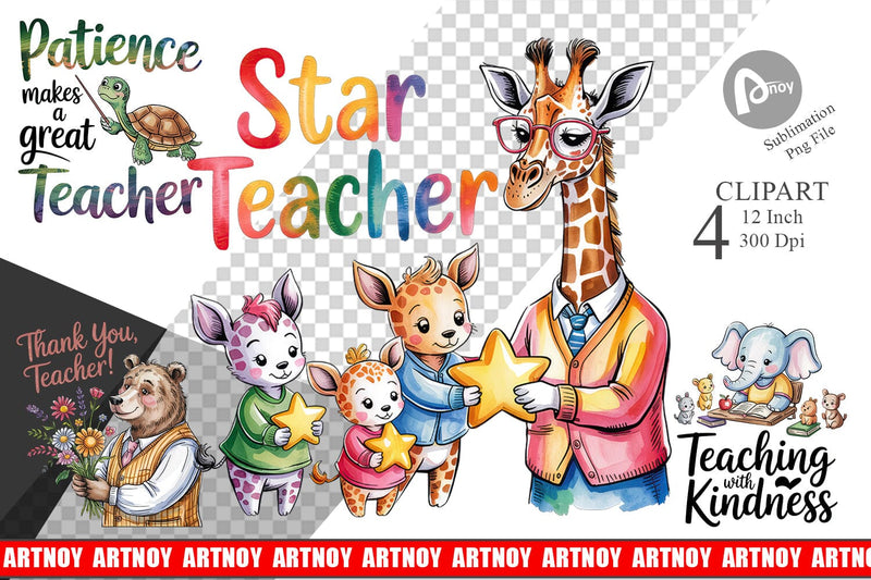 Teacher Appreciation Clipart Sublimation artnoy 