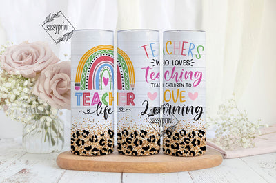 Teacher Appreciation Gifts From Students - Teacher Gifts For Birthday - Back To School - Teacher Tumbler Who Love Sublimation sassyprint 