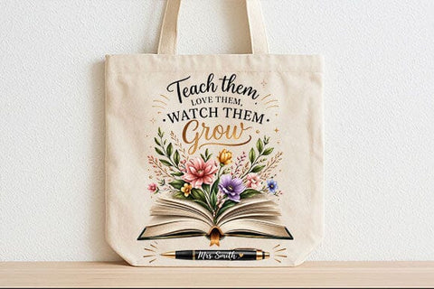 Teacher Appreciation PNG Floral Teacher Gift Sublimation Design SVG BillahCrafts 