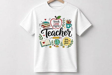 Teacher Appreciation PNG Inspirational Teacher Sublimation Design SVG BillahCrafts 