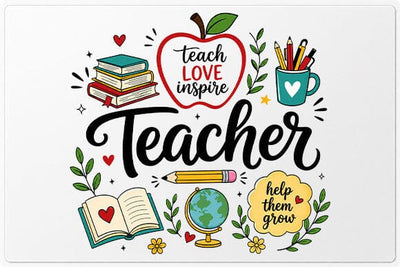 Teacher Appreciation PNG Inspirational Teacher Sublimation Design SVG BillahCrafts 