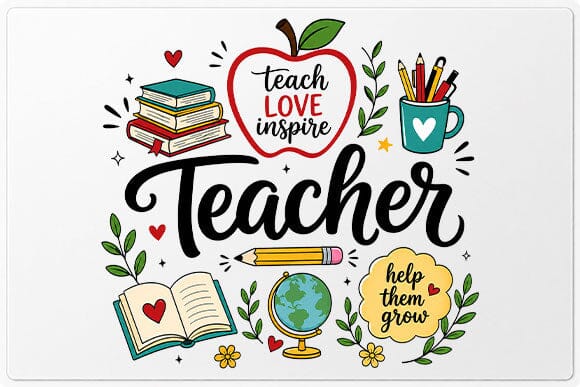 Teacher Appreciation PNG Inspirational Teacher Sublimation Design SVG BillahCrafts 