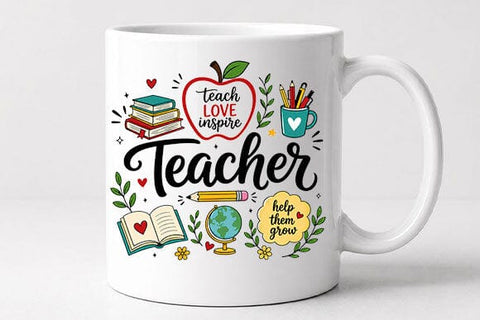 Teacher Appreciation PNG Inspirational Teacher Sublimation Design SVG BillahCrafts 