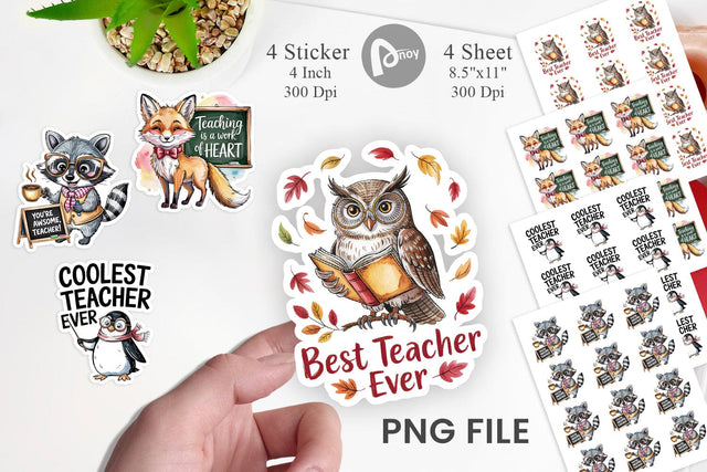 Teacher Appreciation Sticker Sublimation artnoy 