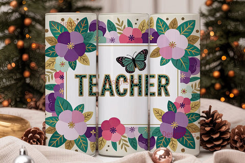 Teacher Appreciation Tumbler Wrap Sublimation DesignSVG 