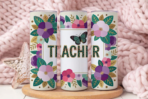 Teacher Appreciation Tumbler Wrap Sublimation DesignSVG 