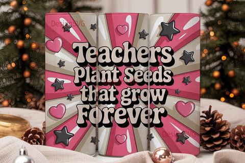 Teacher Appreciation Tumbler Wrap Sublimation DesignSVG 