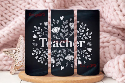 Teacher Appreciation Tumbler Wrap Sublimation DesignSVG 