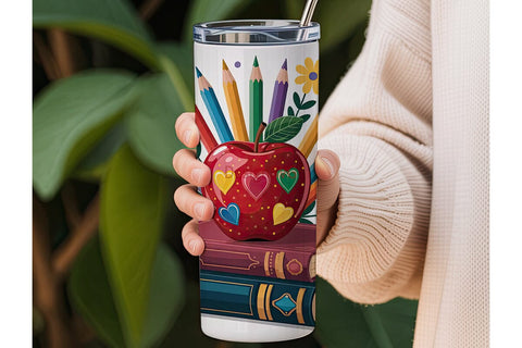 Teacher Appreciation Tumbler Wrap Sublimation DesignSVG 