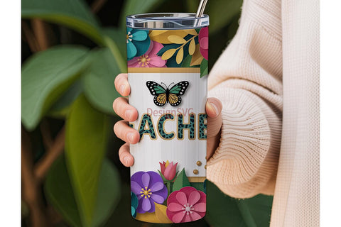 Teacher Appreciation Tumbler Wrap Sublimation DesignSVG 