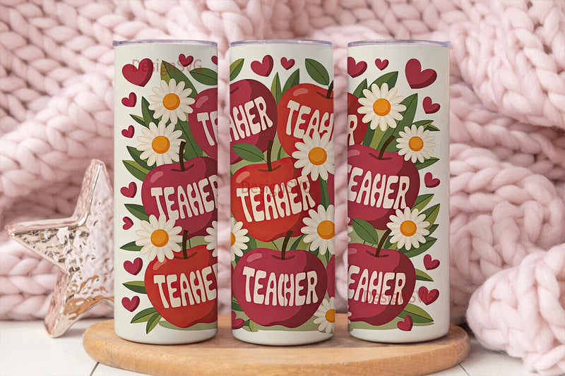 Teacher Appreciation Tumbler Wrap Sublimation DesignSVG 