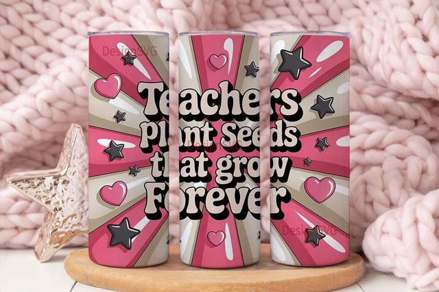 Teacher Appreciation Tumbler Wrap Sublimation DesignSVG 