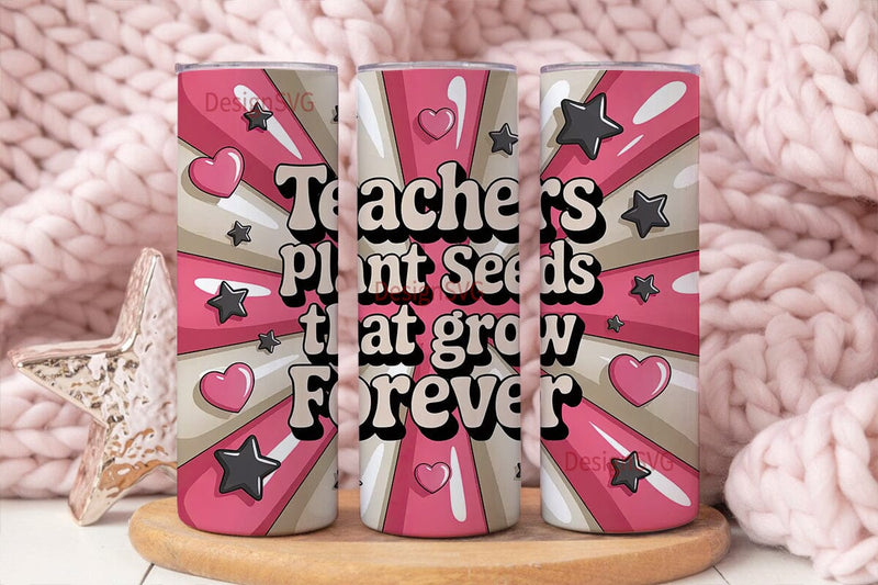 Teacher Appreciation Tumbler Wrap Sublimation DesignSVG 