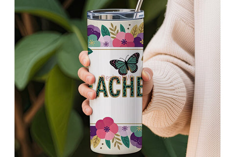 Teacher Appreciation Tumbler Wrap Sublimation DesignSVG 