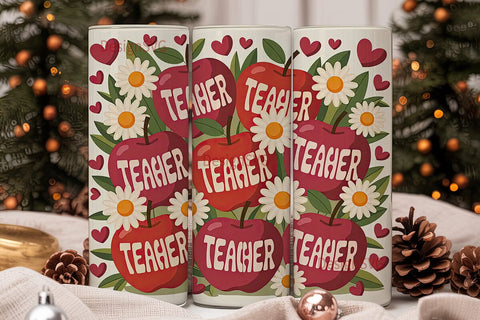 Teacher Appreciation Tumbler Wrap Sublimation DesignSVG 