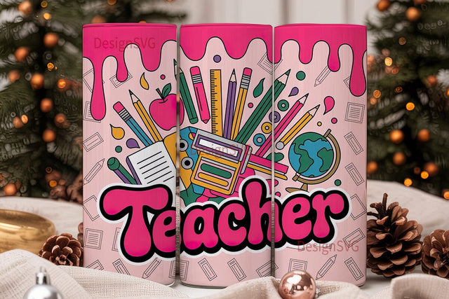 Teacher Appreciation Tumbler Wrap Sublimation DesignSVG 