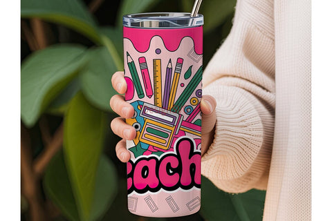 Teacher Appreciation Tumbler Wrap Sublimation DesignSVG 