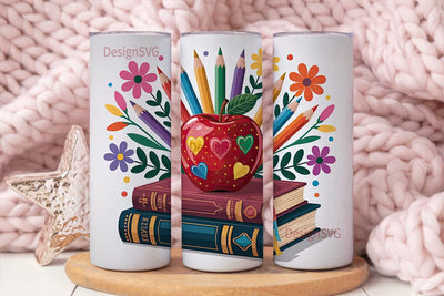 Teacher Appreciation Tumbler Wrap Sublimation DesignSVG 