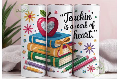 Teacher Appreciation Tumbler Wrap Sublimation PixelChick 