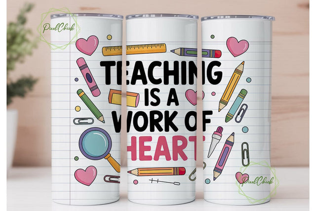 Teacher Appreciation Tumbler Wrap Sublimation PixelChick 