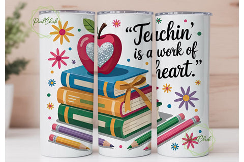 Teacher Appreciation Tumbler Wrap Sublimation PixelChick 
