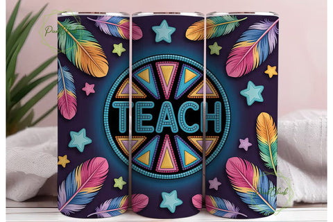 Teacher Appreciation Tumbler Wrap Sublimation PixelChick 