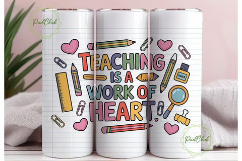 Teacher Appreciation Tumbler Wrap Sublimation PixelChick 