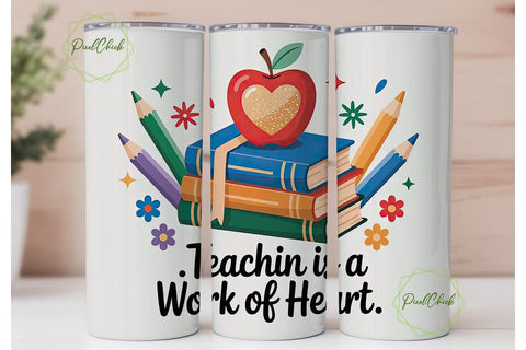 Teacher Appreciation Tumbler Wrap Sublimation PixelChick 