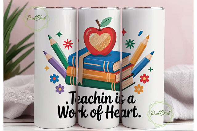 Teacher Appreciation Tumbler Wrap Sublimation PixelChick 