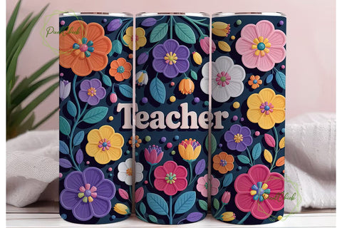 Teacher Appreciation Tumbler Wrap Sublimation PixelChick 