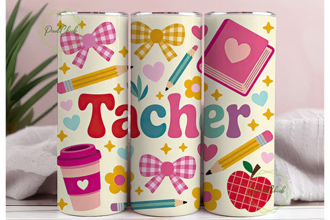 Teacher Appreciation Tumbler Wrap Sublimation PixelChick 