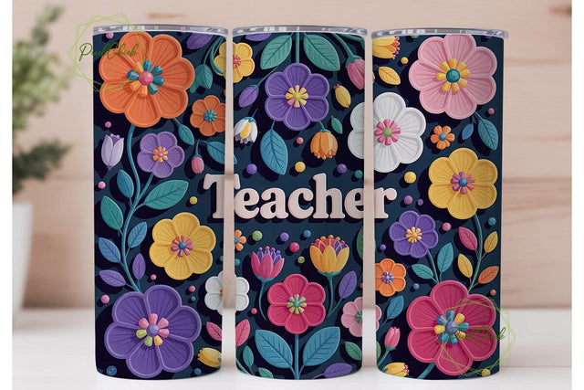 Teacher Appreciation Tumbler Wrap Sublimation PixelChick 