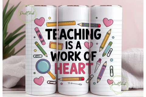 Teacher Appreciation Tumbler Wrap Sublimation PixelChick 