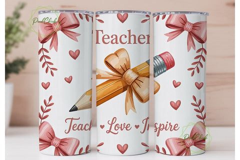 Teacher Appreciation Tumbler Wrap Sublimation PixelChick 