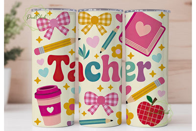 Teacher Appreciation Tumbler Wrap Sublimation PixelChick 