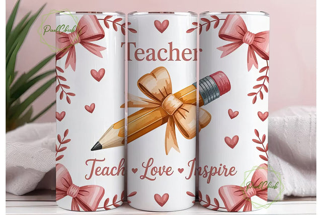 Teacher Appreciation Tumbler Wrap Sublimation PixelChick 