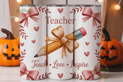 Teacher Appreciation Tumbler Wrap Sublimation PixelChick 