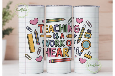 Teacher Appreciation Tumbler Wrap Sublimation PixelChick 