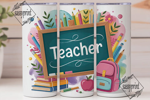Teacher Appreciation Tumbler Wrap Sublimation sassyprint 