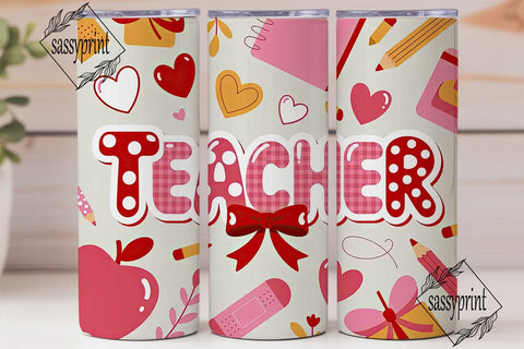 Teacher Appreciation Tumbler Wrap Sublimation sassyprint 