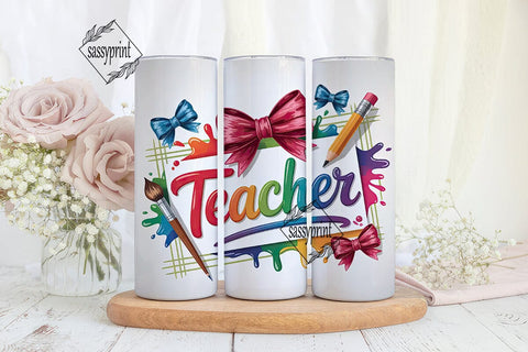 Teacher Appreciation Tumbler Wrap Sublimation sassyprint 