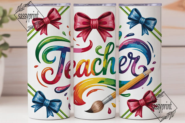 Teacher Appreciation Tumbler Wrap Sublimation sassyprint 