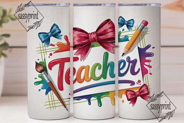 Teacher Appreciation Tumbler Wrap Sublimation sassyprint 